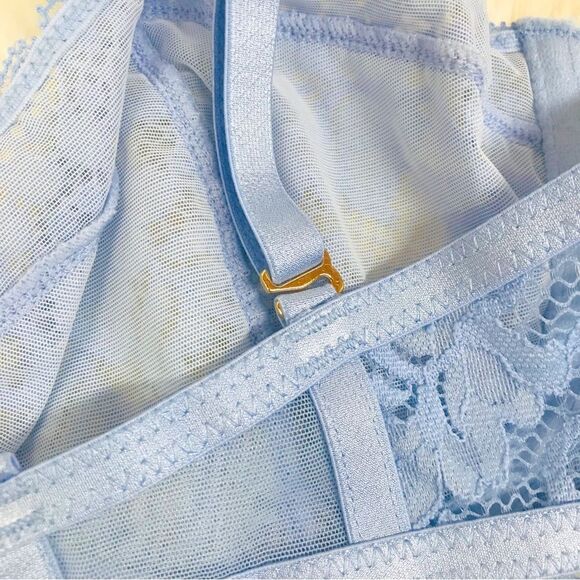 INTIMATELY FREE PEOPLE Maya Blue Lace Convertible Balconette Bra Underwire‎ New - Picture 9 of 15